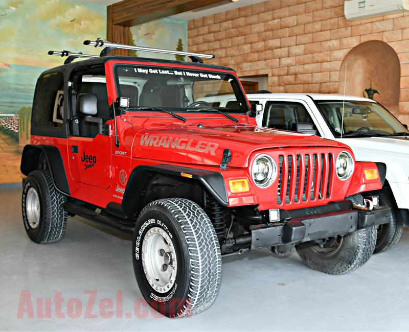 JEEP WRANGLER SPORT MODEL 2006 - RED - 138,000 KM - V6 - GCC 