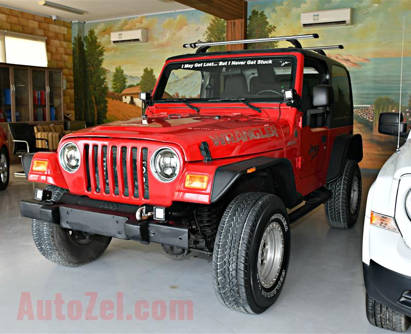 JEEP WRANGLER SPORT MODEL 2006 - RED - 138,000 KM - V6 - GCC 