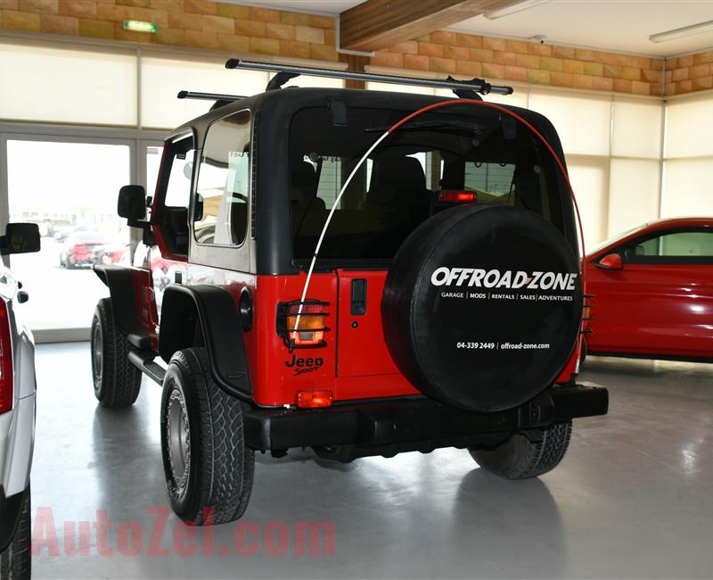 JEEP WRANGLER SPORT MODEL 2006 - RED - 138,000 KM - V6 - GCC 