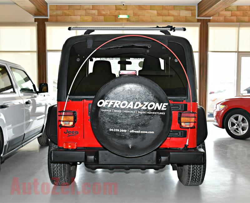 JEEP WRANGLER SPORT MODEL 2006 - RED - 138,000 KM - V6 - GCC 