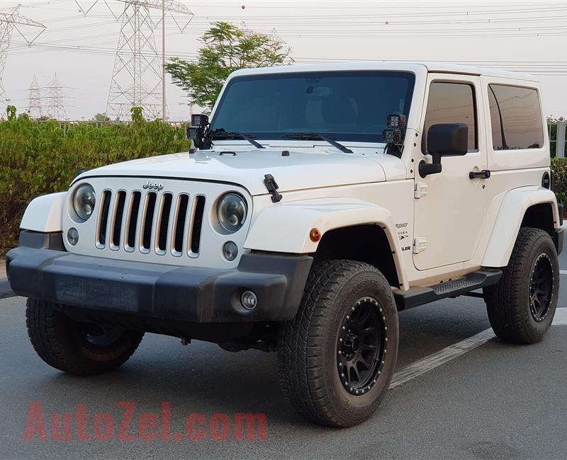 JEEP WRANGLER SAHARA- 2017- WHITE- 28 000 KM- GCC SPECS