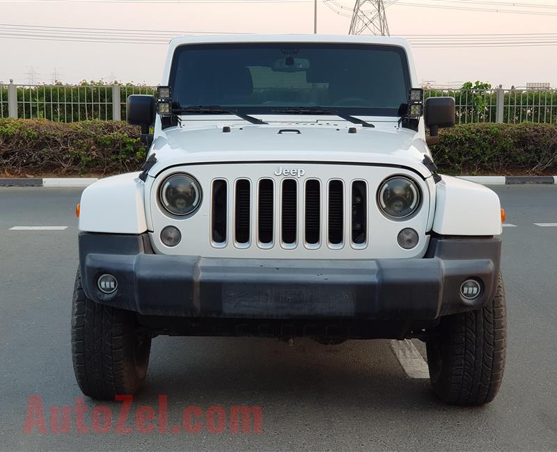 JEEP WRANGLER SAHARA- 2017- WHITE- 28 000 KM- GCC SPECS