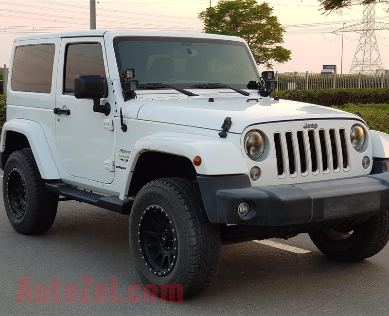 JEEP WRANGLER SAHARA- 2017- WHITE- 28 000 KM- GCC SPECS