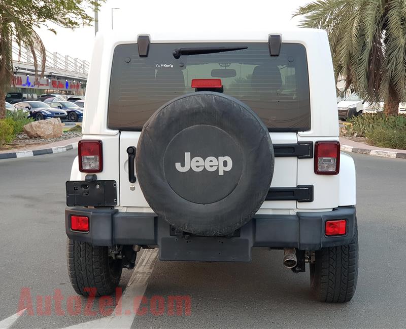 JEEP WRANGLER SAHARA- 2017- WHITE- 28 000 KM- GCC SPECS