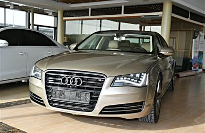 AUDI A8L 3.0 MODEL 2013 - GOLD - 235,000 KM - V6 - GCC 