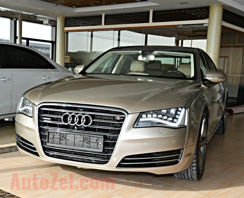 AUDI A8L 3.0 MODEL 2013 - GOLD - 235,000 KM - V6 - GCC 