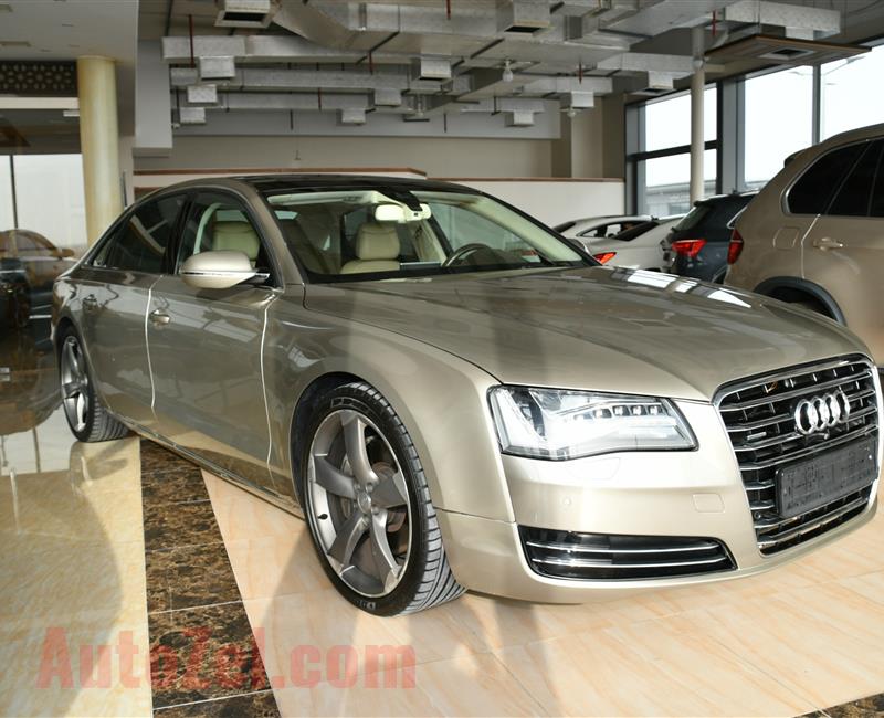 AUDI A8L 3.0 MODEL 2013 - GOLD - 235,000 KM - V6 - GCC 