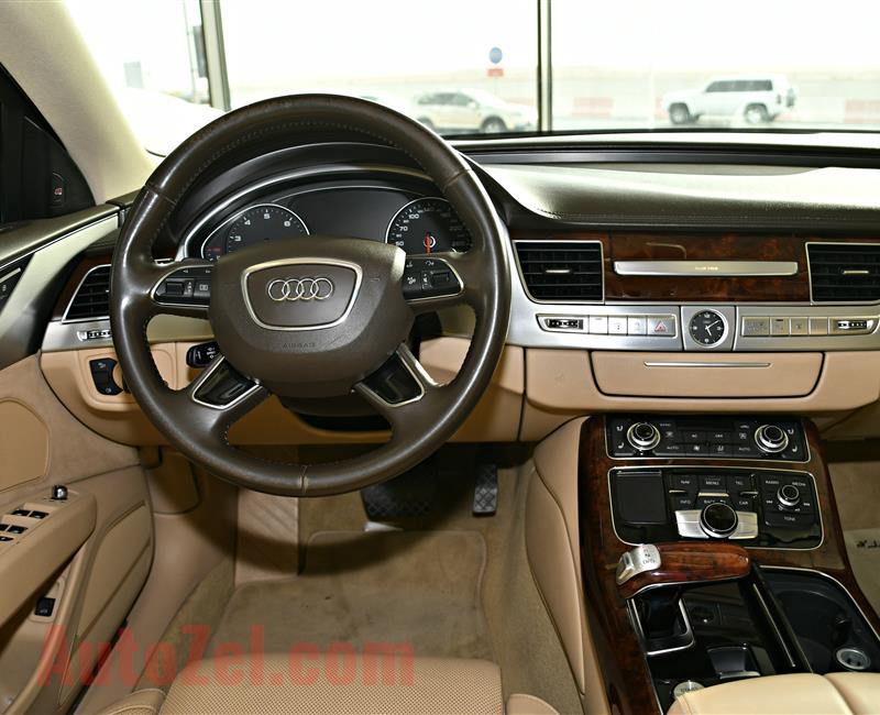 AUDI A8L 3.0 MODEL 2013 - GOLD - 235,000 KM - V6 - GCC 