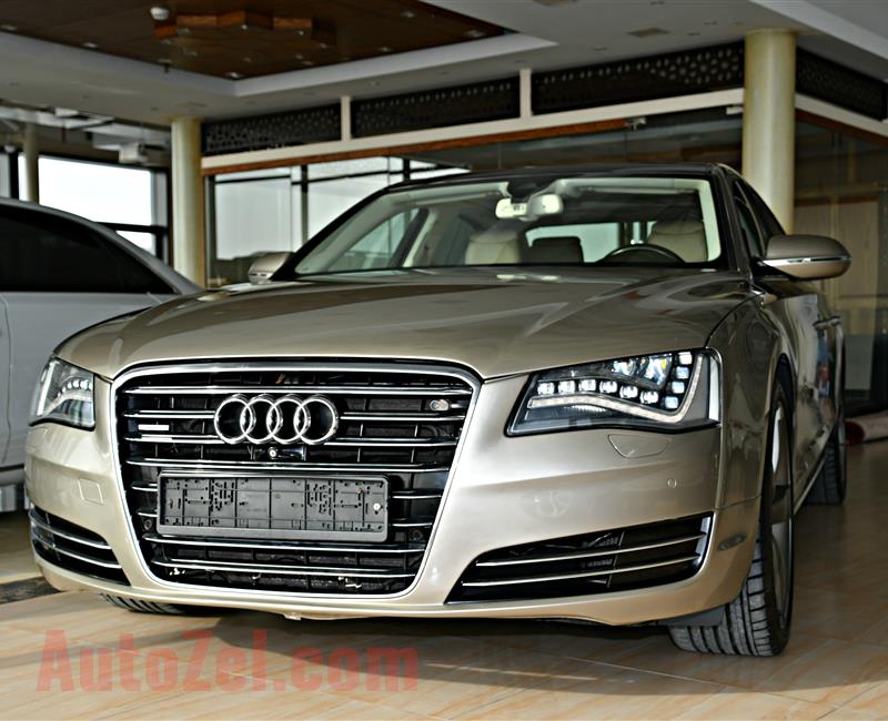 AUDI A8L 3.0 MODEL 2013 - GOLD - 235,000 KM - V6 - GCC 