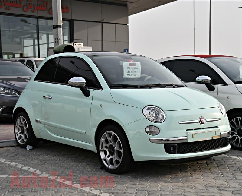 FIATC500 MODEL 2015 - LIGHT GREEN - 44,000 KM - V4 - GCC 