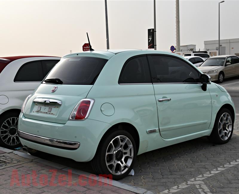 FIATC500 MODEL 2015 - LIGHT GREEN - 44,000 KM - V4 - GCC 