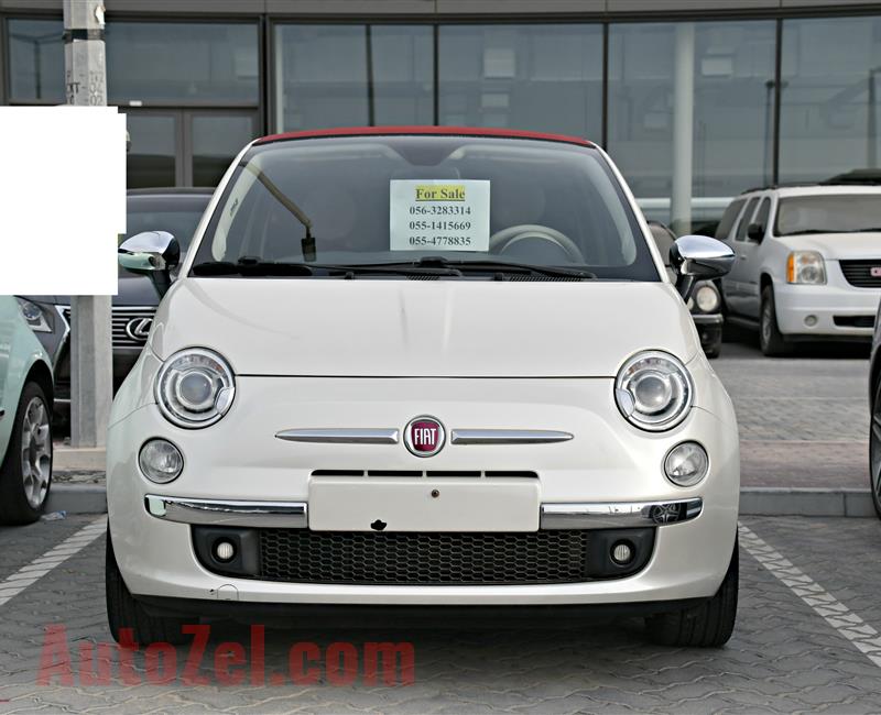 FIAT C500 MODEL 2013 - WHITE - 74,000 KM - V4 - GCC 