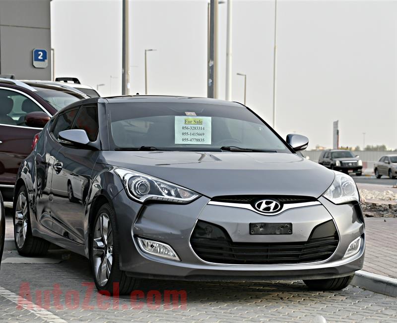 HYUNDAI VELOSTER MODEL 2015 - GREY - 85,000 KM - V4 - GCC 