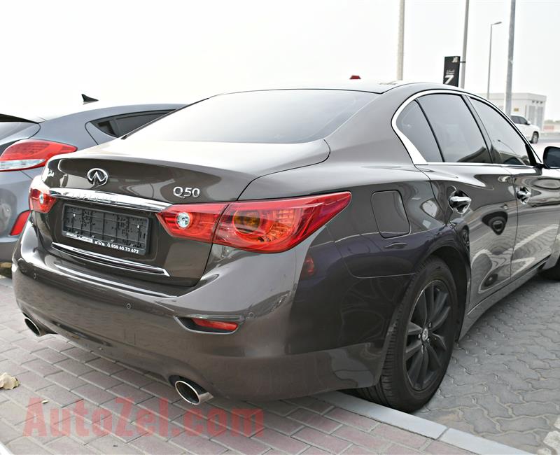 INFINITI Q50 MODEL 2016 - BROWN - 104,000 KM - V4 - GCC 