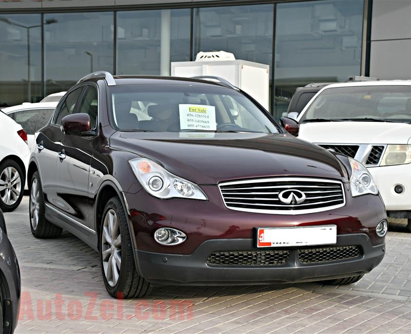 INFINITI QX50 MODEL 2015 - MAROON - 115,000 KM - V6 - GCC 