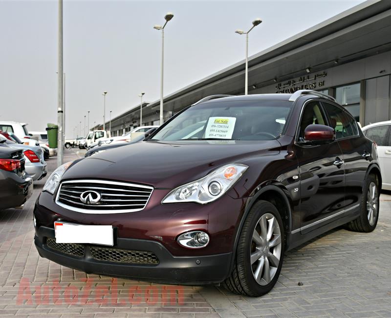 INFINITI QX50 MODEL 2015 - MAROON - 115,000 KM - V6 - GCC 