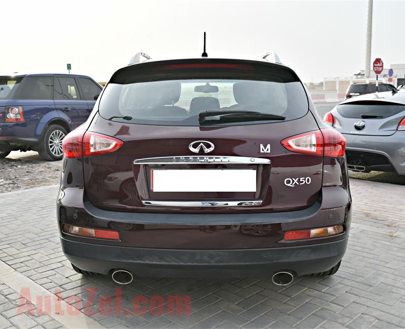 INFINITI QX50 MODEL 2015 - MAROON - 115,000 KM - V6 - GCC 