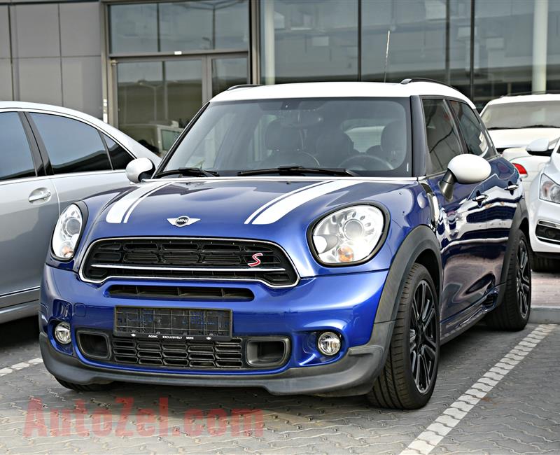 MINI COOPER ( COUNTRY MAN ) MODEL 2015 - BLUE - 25,000 KM - V4 - GCC 