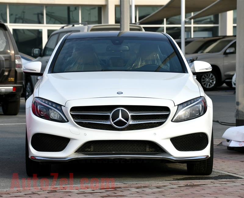 MERCEDES-BENZ C300, V4- 2015- WHITE- AMERICAN SPECS