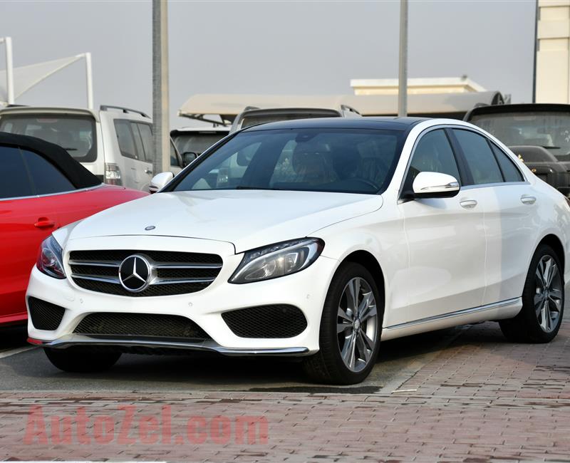 MERCEDES-BENZ C300, V4- 2015- WHITE- AMERICAN SPECS