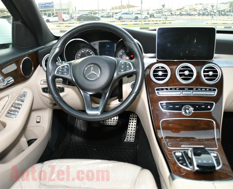 MERCEDES-BENZ C300, V4- 2015- WHITE- AMERICAN SPECS