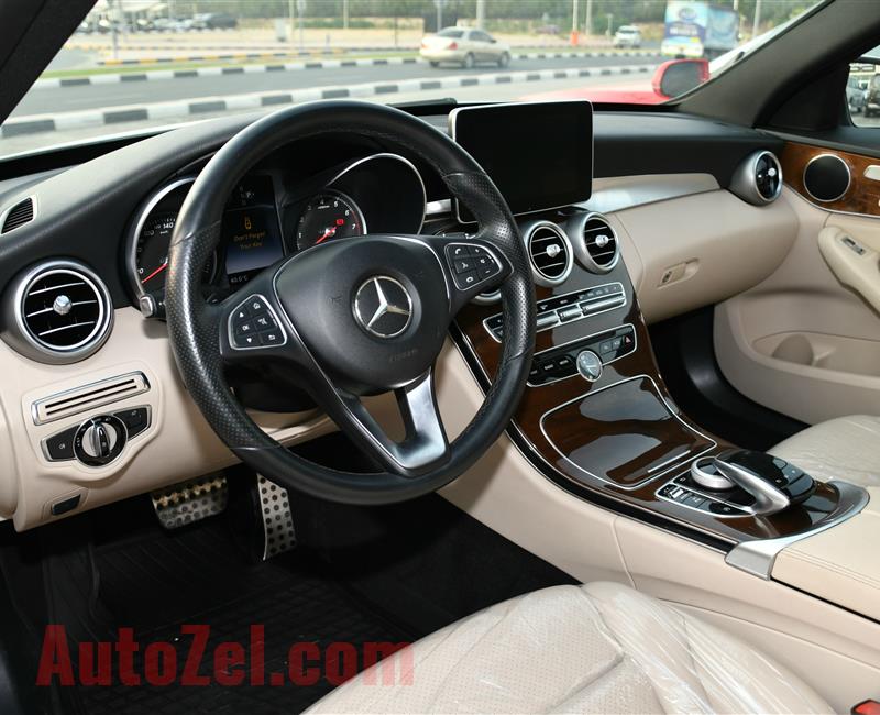 MERCEDES-BENZ C300, V4- 2015- WHITE- AMERICAN SPECS