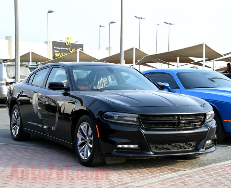 DODGE CHARGER SXT, V6- 2015- BLACK- 147 000 KM- GCC