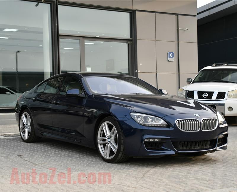 BMW 650i- 2014- BLUE- 174 000 KM- GCC