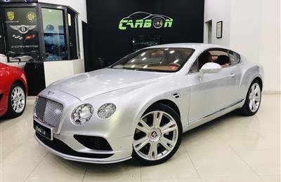 BENTLEY CONTINENTAL GT, V8 - 2016- SILVER- 51 000 KM- GCC