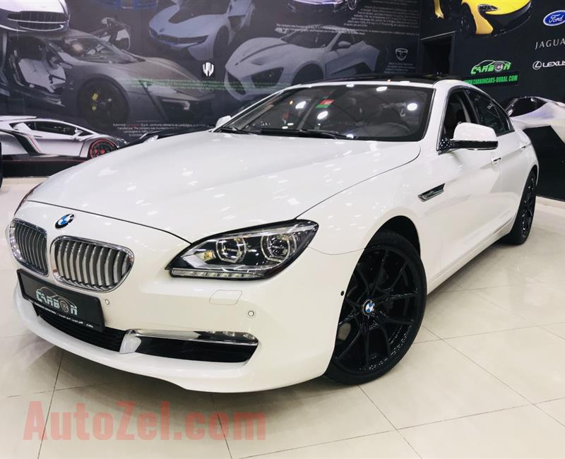 BMW 650i, V8 - 2014- WHITE- 38 000 KM- GCC