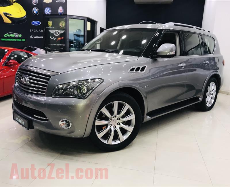 INFINTI QX80, V8 - 2014- GREY- 210 000 KM- GCC