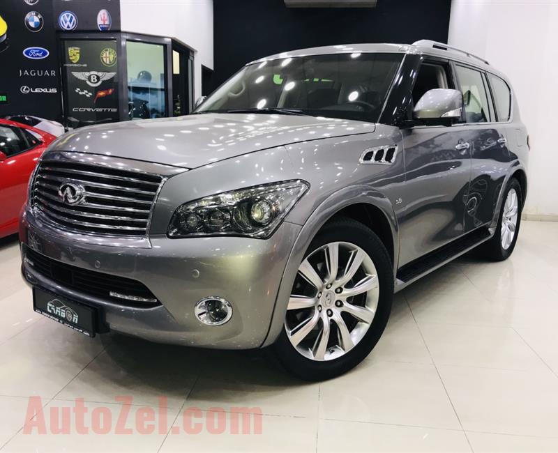 INFINTI QX80, V8 - 2014- GREY- 210 000 KM- GCC