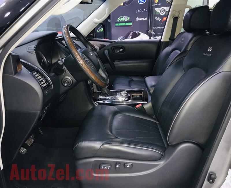 INFINTI QX80, V8 - 2014- GREY- 210 000 KM- GCC