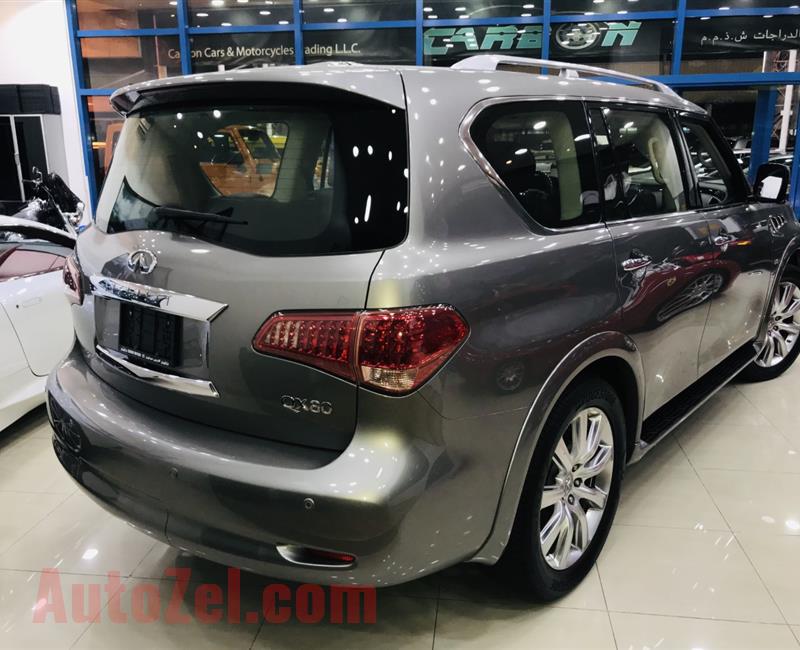 INFINTI QX80, V8 - 2014- GREY- 210 000 KM- GCC