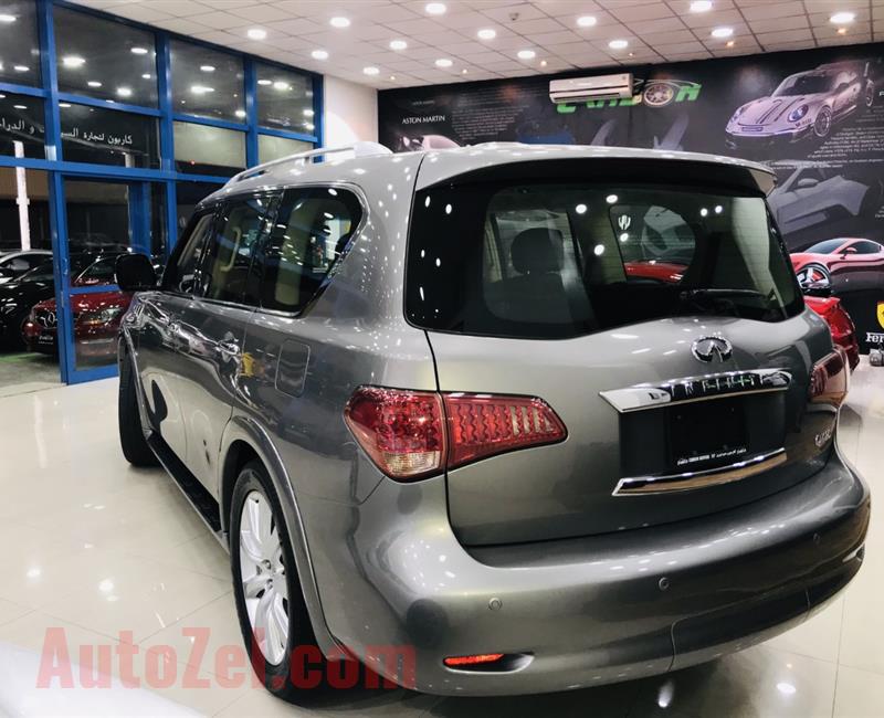 INFINTI QX80, V8 - 2014- GREY- 210 000 KM- GCC