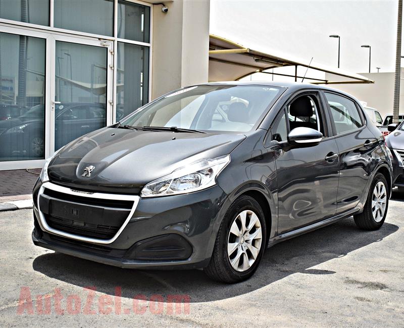 PEUGEOT  208   MODEL 2016 - GREY - 74,000KM - V4 - GCC 