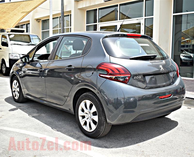 PEUGEOT  208   MODEL 2016 - GREY - 74,000KM - V4 - GCC 