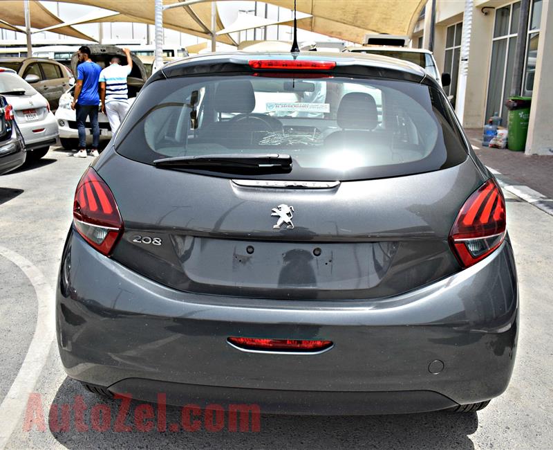 PEUGEOT  208   MODEL 2016 - GREY - 74,000KM - V4 - GCC 