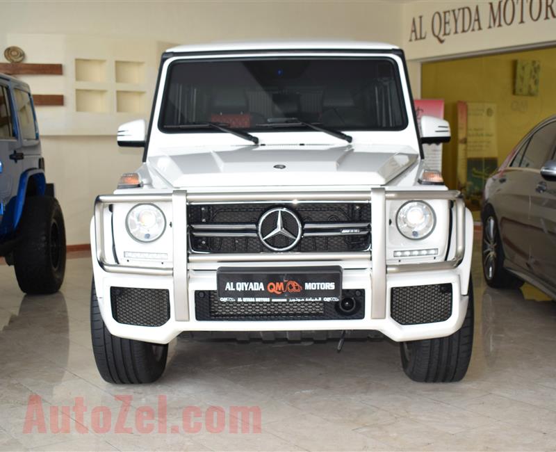 MERCEDES-BENZ G63, V8- 2015- WHITE- 125 000 KM- GCC