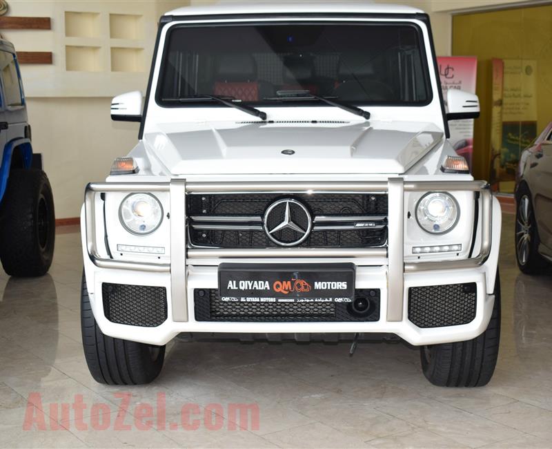 MERCEDES-BENZ G63, V8- 2015- WHITE- 125 000 KM- GCC