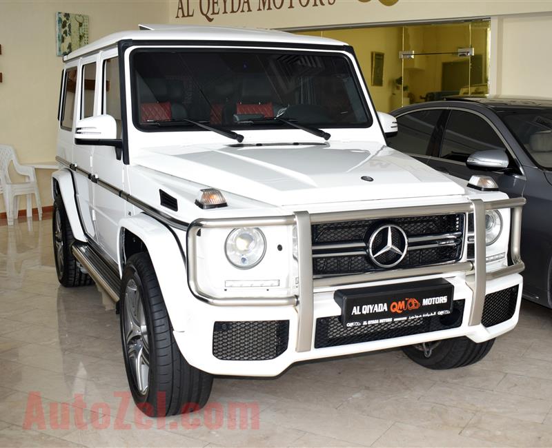 MERCEDES-BENZ G63, V8- 2015- WHITE- 125 000 KM- GCC