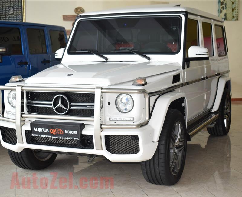 MERCEDES-BENZ G63, V8- 2015- WHITE- 125 000 KM- GCC