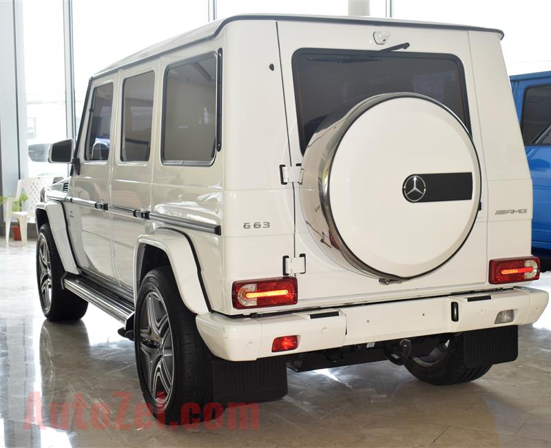 MERCEDES-BENZ G63, V8- 2015- WHITE- 125 000 KM- GCC