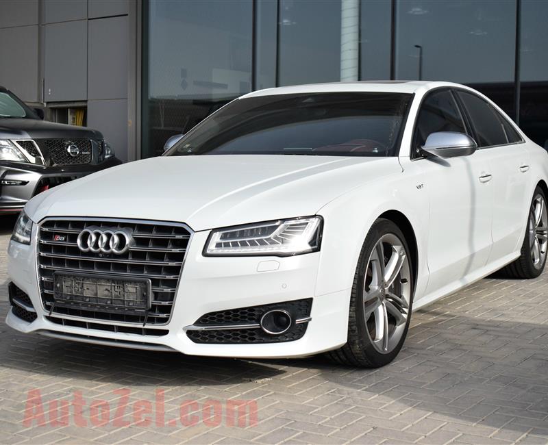 AUDI S8, V8- 2016- WHITE- 100 000 KM- GCC