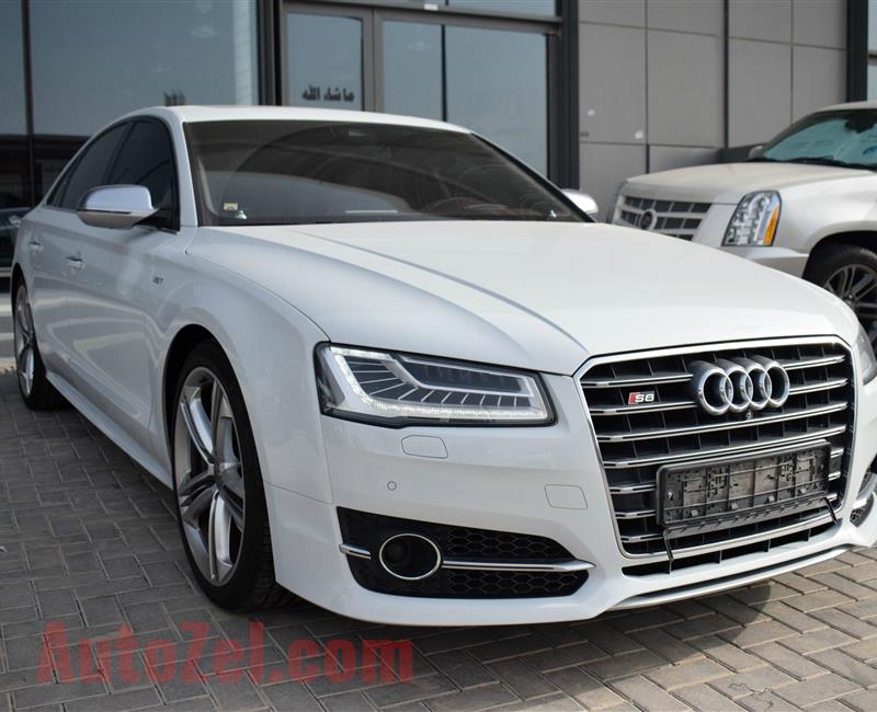 AUDI S8, V8- 2016- WHITE- 100 000 KM- GCC