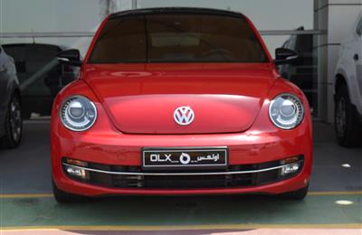 VOLKSWAGEN BEETLE TURBO- 2016- RED- 50 000 KM- GCC