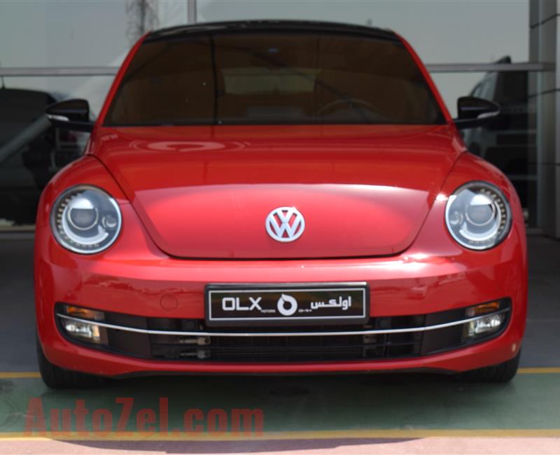 VOLKSWAGEN BEETLE TURBO- 2016- RED- 50 000 KM- GCC