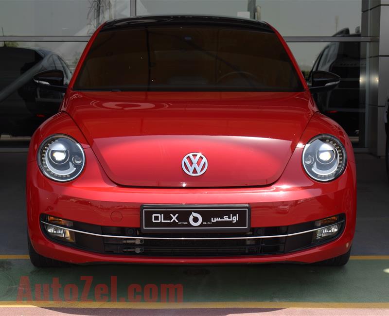 VOLKSWAGEN BEETLE TURBO- 2016- RED- 50 000 KM- GCC