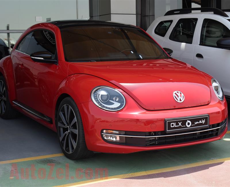 VOLKSWAGEN BEETLE TURBO- 2016- RED- 50 000 KM- GCC