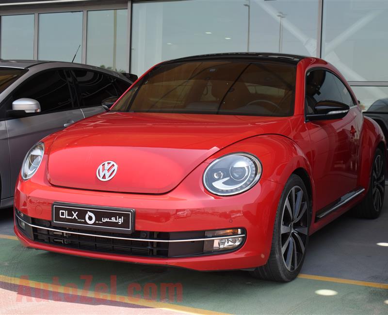 VOLKSWAGEN BEETLE TURBO- 2016- RED- 50 000 KM- GCC